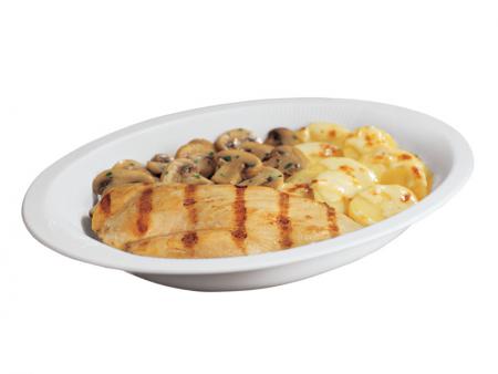 Filetto di pollo con funghi e patate